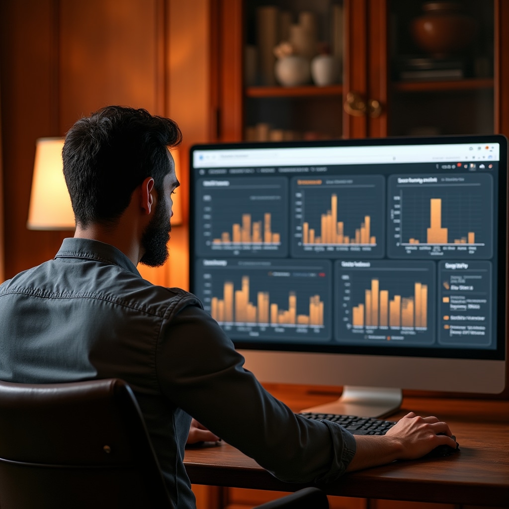 Market data dashboard showing trends